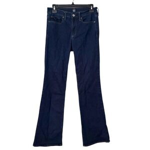 Gap Womens 28 Perfect Boot Jeans Dark Blue Wash Mid Rise Stretch Denim
